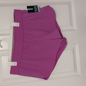 3" stride shorts - large - pink/purple ish with underwear lining.
